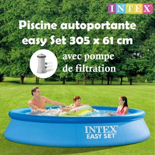 Piscine autoportante Easy Set 305x61Cm avec pompe de filtration - Intex