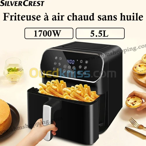 Friteuse à air chaud sans huile 5.5L 1700W | SILVERCREST /القلاية الهوائية AIR FRYER