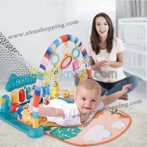 Tapis d'éveil piano avec jouets pour bébé _Huanger