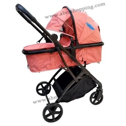 Poussette Landau de LUXE Compacte 2en1 Cadre noir