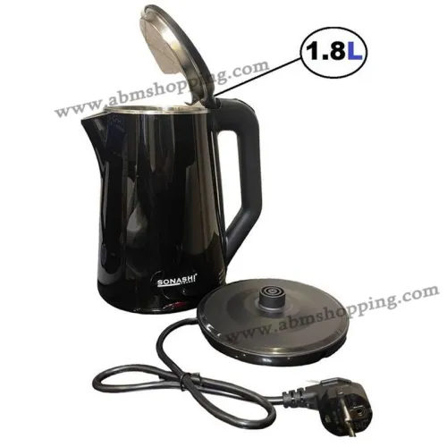 GRANTIE produit 2 ans Bouilloire Electrique Sans Fil en Inox 1.8L 2200W | Sonashi