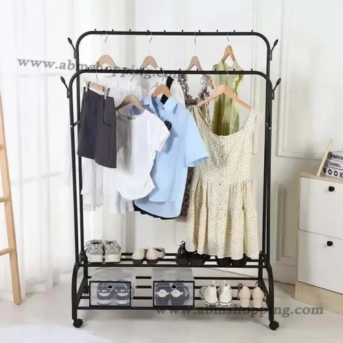 Penderie mobile double (110x57x150cm)