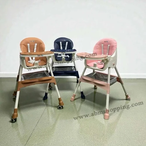 Chaise Haute Pour Bébé 2en1 | Tinylo Bleu et marron