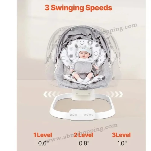 Balancelle Bébé Électrique Multifonction 15kg avec Musique et Inclinaison Réglable | Tinylo