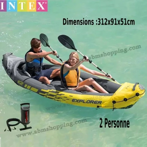 Kayak gonflable Explorer K2 2 personnes 312x91x51cm| Intex