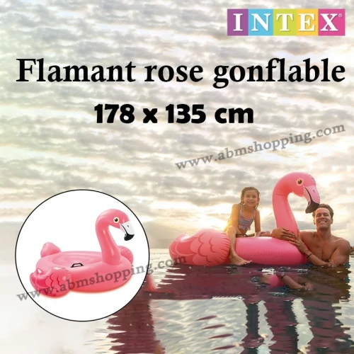 Flamant rose gonflable 178x135cm  INTEX