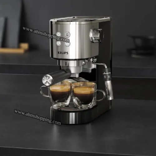 Machine à café expresso -15bars- à pompe virtuoso + inox | Krups