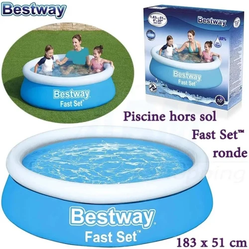 Piscine hors sol Fast Set ronde 183 x 51 cm -Bestway