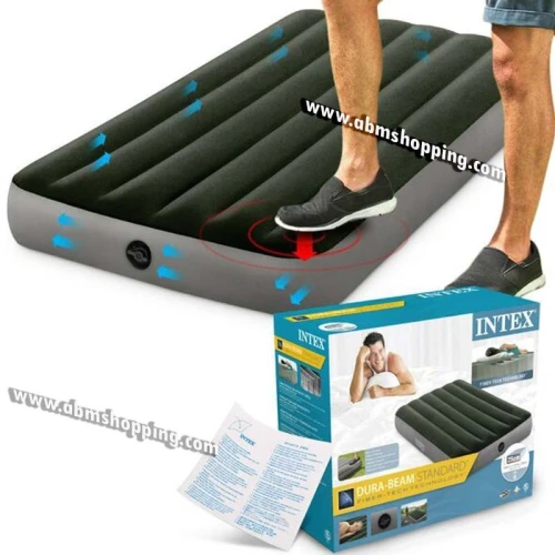 Matelas Gonflable Une Place et demi avec Pompe integrée 191x99x25 cm_ Intex