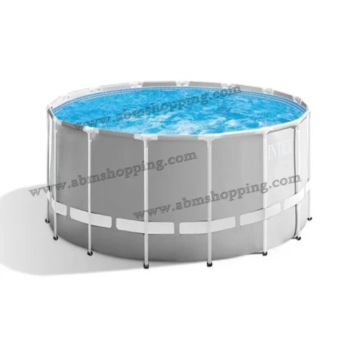 Piscine tubulaire 457.122  PRISM FRAME  pompe de filtration échelle auvent sous couche Intex