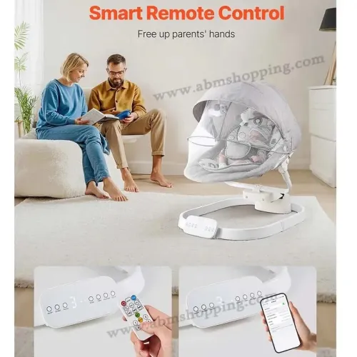 Balancelle Bébé Électrique Multifonction 15kg avec Musique et Inclinaison Réglable | Tinylo