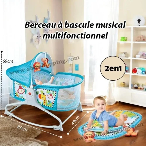Berceau à bascule musical multifonctionnel