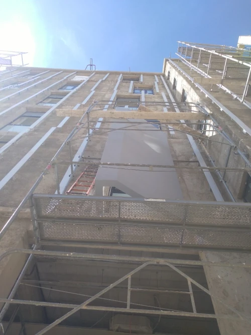 Réalisation de parements de façades en Aquapanel 