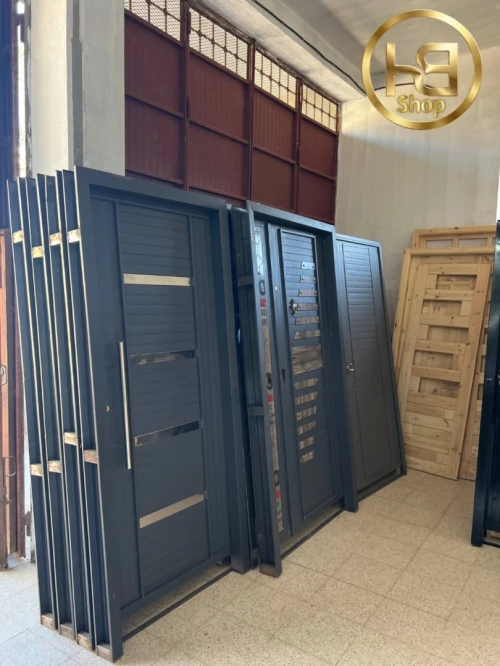 Porte D'Entrée 1M En Fer  Avec Plaque Inox