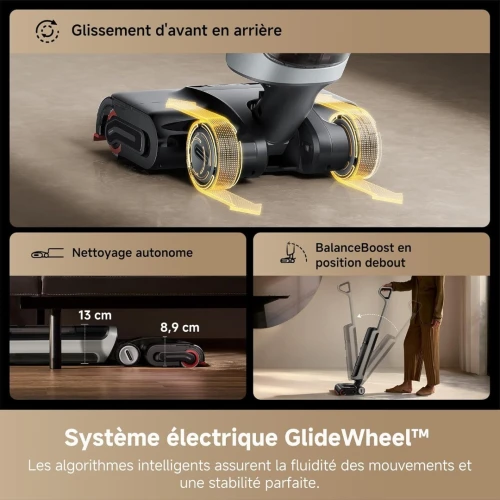 DREAME H15 ProHeat Balai Aspirateur Laveur intelligent,22000Pa,70min autonomie, contrôle App