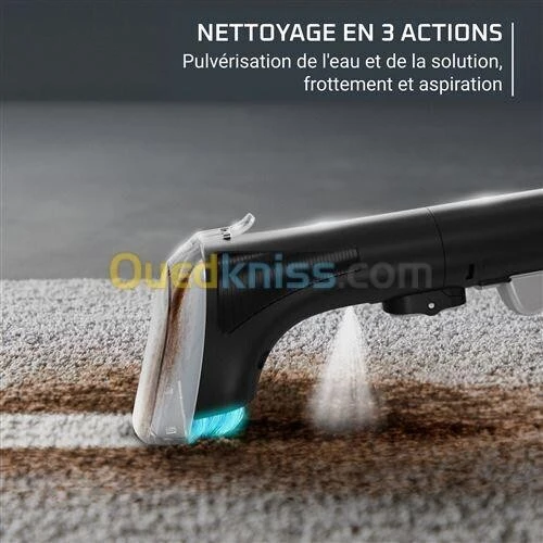 Aspirateur à main Rowenta Shampouineuse textile Clean It IN5011F0-Réservoir eau propre : 1.8 L - Réservoir eau sale : 1.5 L Longueur tuyau 1,75 m - Longueur câble : 5 m
