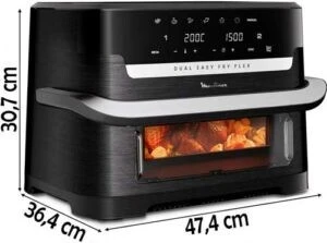 Moulinex airfryer Dual Easy Fry Flex 2700W -9L Possibiliter de separation (3.5L-5.5) FZ9228F0