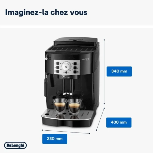 Machine a cafe a grain automatique De'Longhi Magnifica S ECAM13.123.B -15 bar - 13 niveaux de mouture - 1.8L - 250g