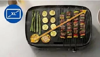 Grill de table Philips serie 3000 HD6210/90- 2400W-plaque 2en1-surface 1250cm2- (de90 a 210 degre)