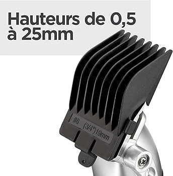 tondeuse BaByliss E812E Lithium Power 180 min d'autonomie 8 Sabots de coupe  De 3 mm à 25 mm