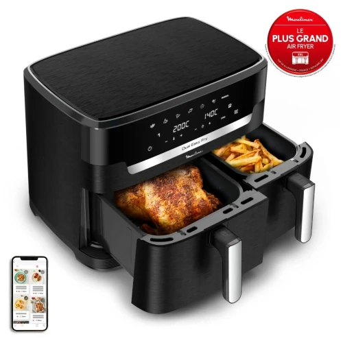 moulinex Air Fryer dual easy fry 11Litres Noir ez942h20