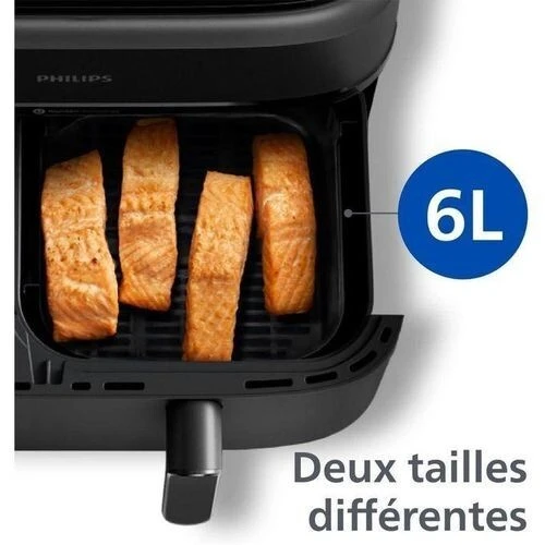 Philips Air Fryer Série 3000 - Cuisson saine, ,  9 L , écran tactile,  deux tiroirs-NA350/09