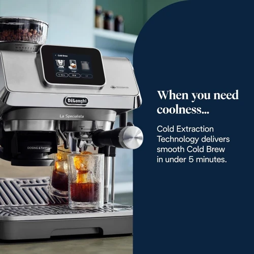 Delonghi Machine a café broyeur barista La Specialista Touch EC9455.M-15 bars- tactile-9 recettes