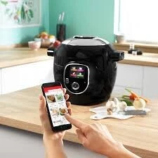 moulinex COOKEO+ CONNECT MULTICUISEUR INTELLIGENT 6 PROGRAMMES, 200 RECETTES 6L NOIR CE867810