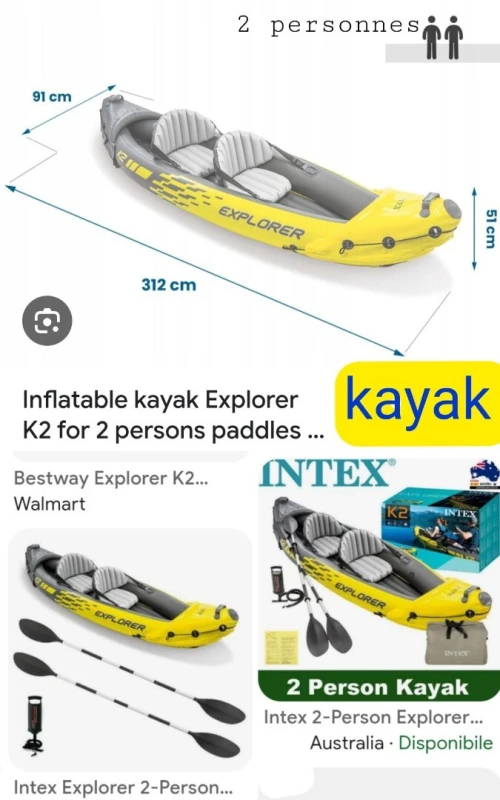 kayak et un  couvre bagage