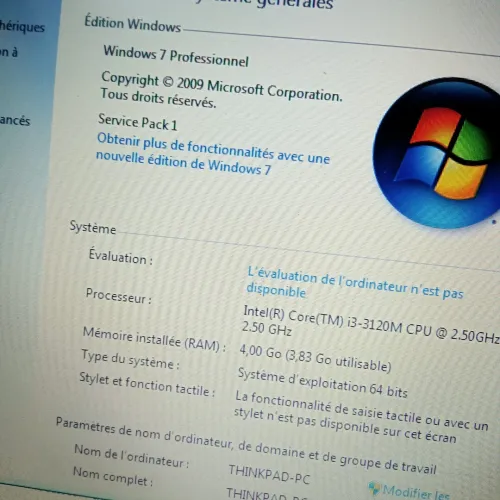 Laptop Lenovo Très bon état,  i3 3èm,  500 Go HDD,  04 Go de RAM, 