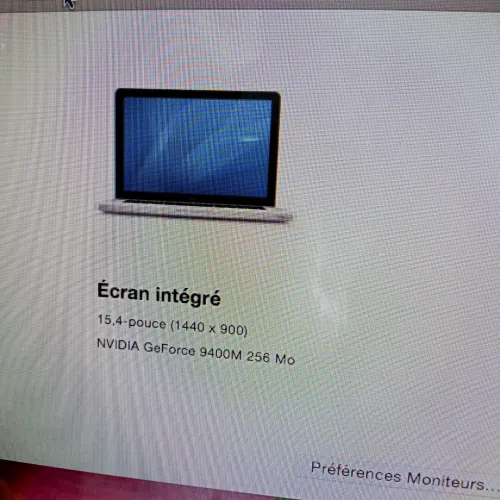 MacBook Pro mi-2009,  core 02 duo,  320 Go HDD,  04 Go de RAM,  