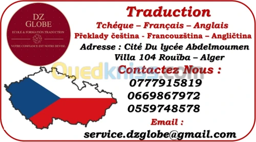 Traduction Tchèque-Francais-Arabe