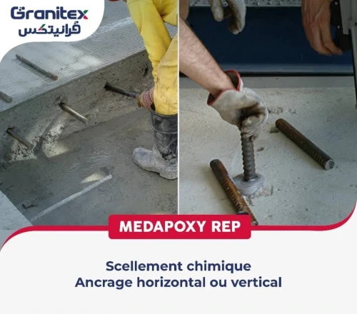 Pate époxy de Scellement Chimique en Cartouche ou Kit (BASF,Granitex,TeknaChem,Proseal)