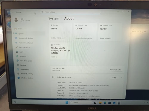 Dell latitude 5520 i5-11th gen Belgique