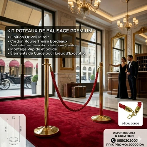 Poteaux De Balisage & cordes securite  VIP