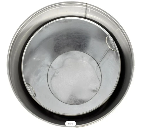 POUBELLE RONDE 60 LITRES EN INOX 