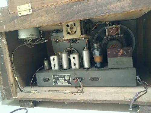 Ancien Radio Tsf +Phonograph 78 Tour  CLARVILLE 1950
