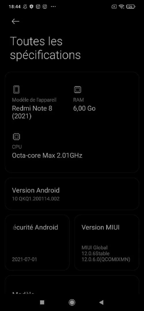 REDMI NOTE 8