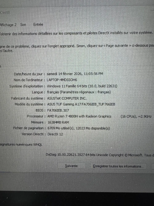 Asus TUF A17 Ryzen 7 4800H 16G 512G RTX 3050TI 4G