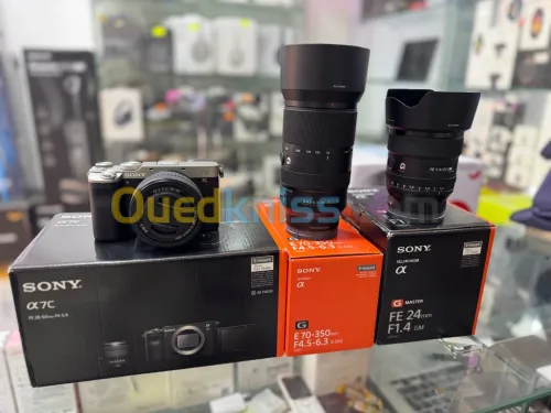 Sony A7c avec 28 60mm + 70 350mm G oss + 24mm 1.4 GM