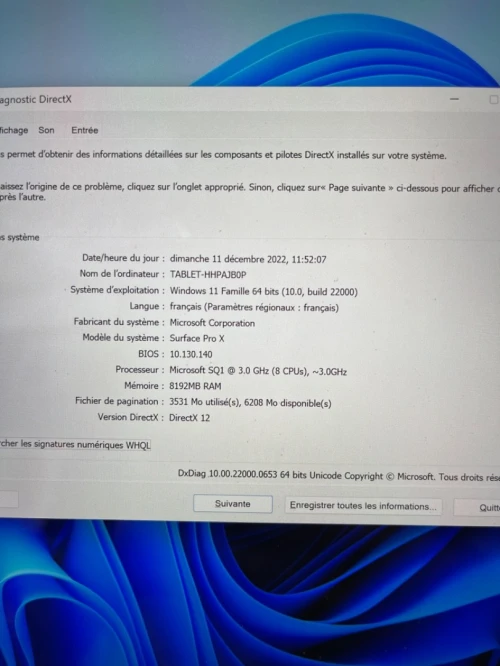Surface Pro X SQ1 8G 128SSD