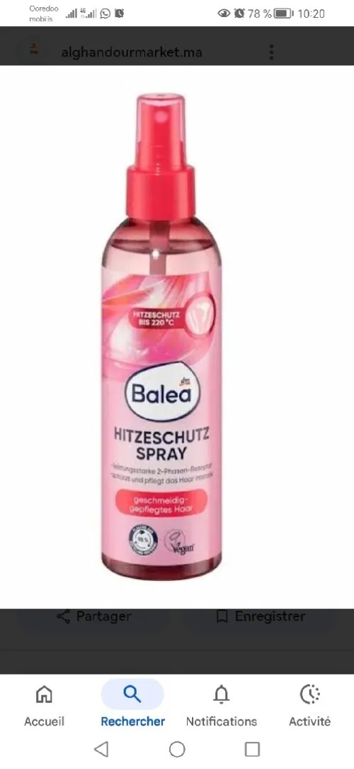  200ml made in germany protecteur cheveux la marque balea