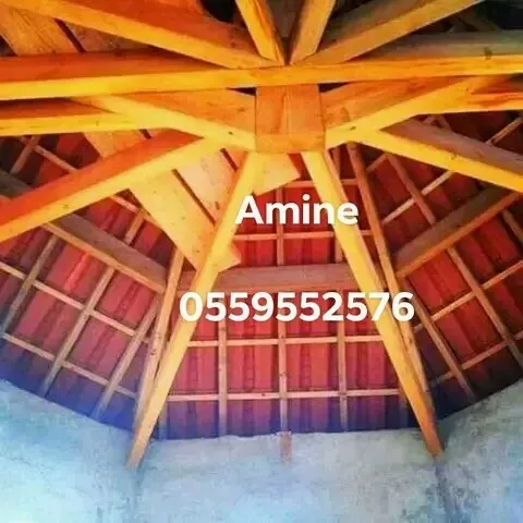 Charpent en bois   تركيب القرميد 