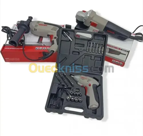 visseuse 3.6v + perceuse + trancenaise CROWN PACK
