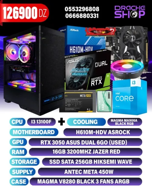 CONFIG I3 13100F + RTX 3050 6GB