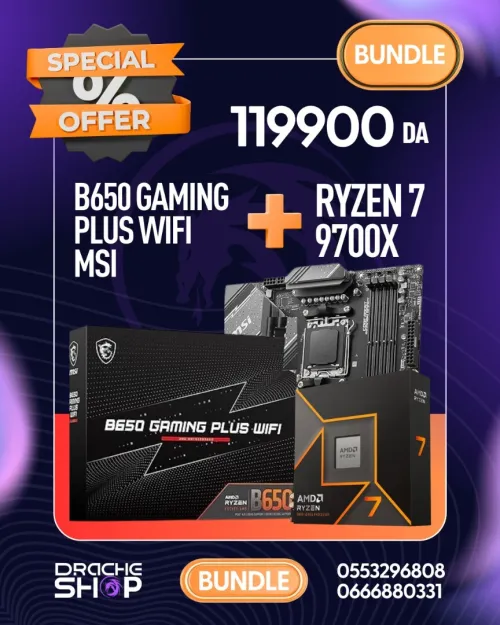 Bundel RYZEN 7 9700X + MOTHER B650 Gaming Plus Wifi Msi