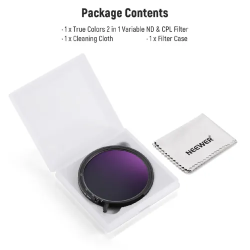 Filtre Neewer variable nd2 32 CPL 2en1 58mm