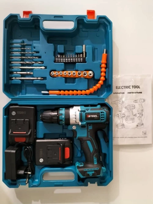 لو نتاع بيرسوز جدد Lot de perceuse visseuse Ssteel (original) 21V, 12V, 2Ah avec 2 Batteries et accessoires.