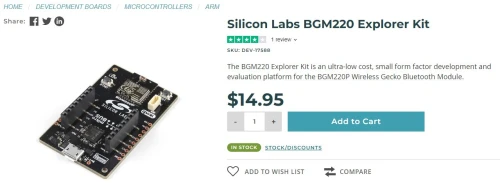 Silicon Labs BGM220p Explorer Kit Board