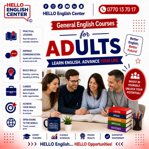 General English Courses for Adults دورة اللغة الإنجليزية العامة للكبار
